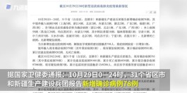 31省份新增本土病例61例
 （31省份新增27例 22例为本土病例）
