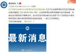 湖北新增2例本土无症状感染者
 （湖北新增2例本土无症状感染者）